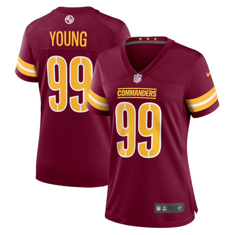 Women Washington Commanders #99 Chase Young Nike Burgundy Game NFL Jersey